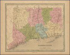 Connecticut Map By Thomas Gamaliel Bradford