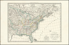 United States and Wisconsin Map By Alexandre Emile Lapie