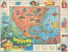 United States, Mexico, Caribbean and Pictorial Maps Map By Chuck Mazoujian