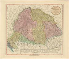 Hungary, Romania, Czech Republic & Slovakia and Balkans Map By John Cary