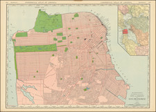 San Francisco & Bay Area Map By William Rand  &  Andrew McNally