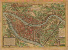 Other French Cities Map By Georg Braun  &  Frans Hogenberg