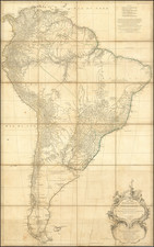 South America Map By Jean-Baptiste Bourguignon d'Anville