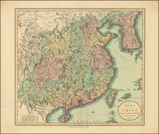 China and Korea Map By John Cary