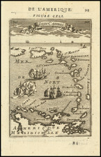 Virgin Islands and Other Islands Map By Alain Manesson Mallet