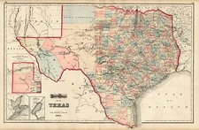 Texas Map By O.W. Gray