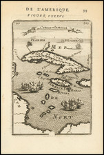 Cuba and Jamaica Map By Alain Manesson Mallet