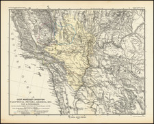 Arizona, Utah, Nevada, Utah and California Map By Augustus Herman Petermann