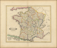 France Map By William Home Lizars