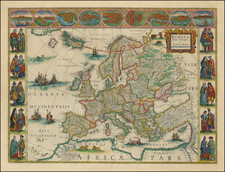 Europe Map By Willem Janszoon Blaeu