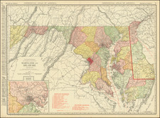 Maryland and Delaware Map By Rand McNally & Company