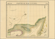 Eastern Canada Map By Philippe Marie Vandermaelen