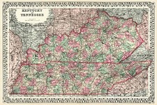 South Map By Samuel Augustus Mitchell Jr.