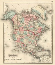 North America Map By O.W. Gray