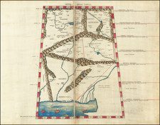 India, Central Asia & Caucasus and Pakistan Map By Claudius Ptolemy