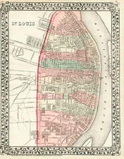 Midwest and Plains Map By Samuel Augustus Mitchell Jr.