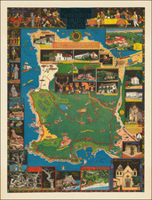 Pictorial Maps, California and Other California Cities Map By Jo Mora