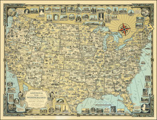 United States and Pictorial Maps Map By Ernest Dudley Chase