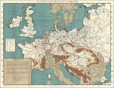 (First World War) The "Land & Water" Map of the War. By Hilaire Belloc  By Hilaire Belloc