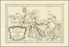 Midwest, Michigan and Canada Map By Jacques Nicolas Bellin