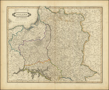 Poland, Russia and Baltic Countries Map By Daniel Lizars