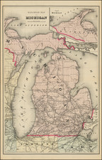 Michigan Map By O.W. Gray