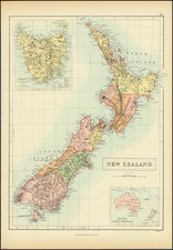 New Zealand Map By Adam & Charles Black