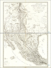 Texas, Plains, Southwest, Arizona, Colorado, Utah, Nevada, New Mexico, Rocky Mountains, Colorado, Utah, Mexico and California Map By Alexander Von Humboldt