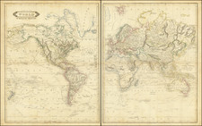 World Map By William Home Lizars