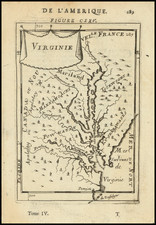 Maryland, Southeast and Virginia Map By Alain Manesson Mallet