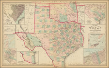 Texas and Oklahoma & Indian Territory Map By O.W. Gray