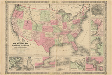 United States and Idaho Map By Alvin Jewett Johnson  &  Benjamin P Ward