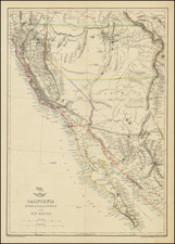 Southwest, Arizona, Colorado, Utah, Nevada, New Mexico, Rocky Mountains, Colorado, Utah, Baja California and California Map By Theodore Ettling / Weekly Dispatch