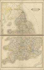 England Map By Daniel Lizars