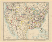 United States and Wyoming Map By SDUK / Harrow