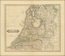 Netherlands Map By William Home Lizars