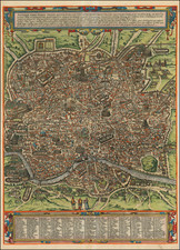 Rome Map By Georg Braun  &  Frans Hogenberg