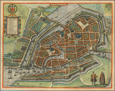 Norddeutschland Map By Georg Braun / Frans Hogenberg