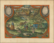 Southern Italy and Curiosities Map By Georg Braun  &  Frans Hogenberg