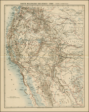 Plains, Southwest and Rocky Mountains Map By Furne, Jouvet et Cie