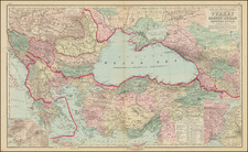 Balkans, Turkey, Asia, Turkey & Asia Minor and Greece Map By O.W. Gray