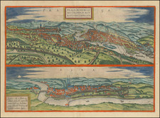 Czech Republic & Slovakia Map By Georg Braun  &  Frans Hogenberg