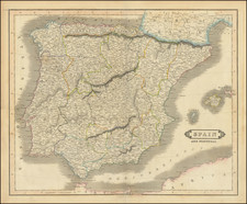 Spain and Portugal Map By William Home Lizars