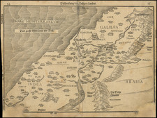 Holy Land Map By Heinrich Bunting