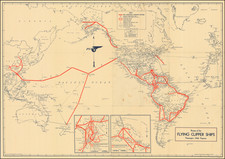 World Map By Pan American World Airways