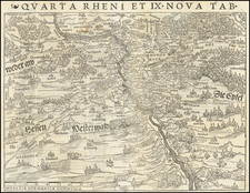 (1st State)   Quarta Rheni et IX Nova Tabula [Rhine River Valley]
