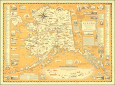 A Pictorial Map of Alaska the 49th State . . .  By Ernest Dudley Chase