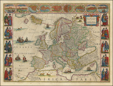 Europe Map By Willem Janszoon Blaeu