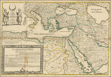 Turkey, Middle East and Turkey & Asia Minor Map By Pierre Du Val