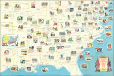 United States and Pictorial Maps Map By Esso Standard Oil Company
